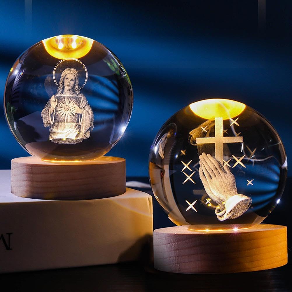 FaithGlow™ 3D Crystal Ball Light