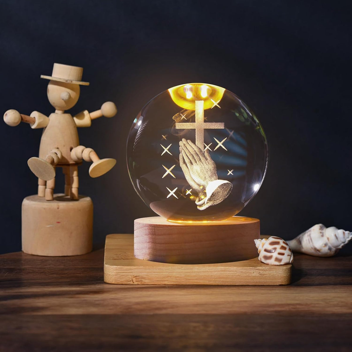 FaithGlow™ 3D Crystal Ball Light