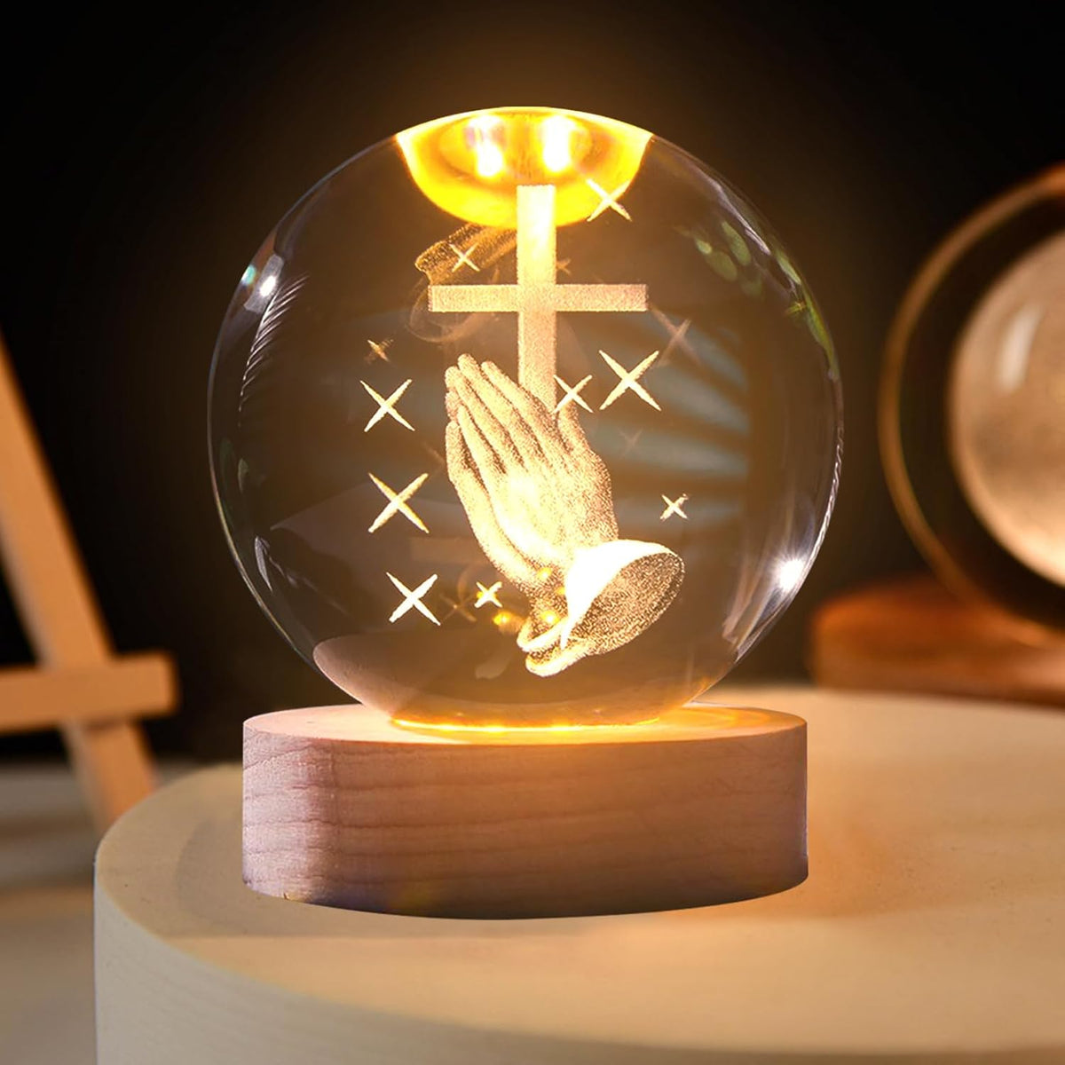 FaithGlow™ 3D Crystal Ball Light